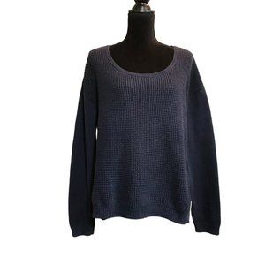 Calvin Klein Jeans Women's Long Sleeve Knit Sweater in Navy - Size Large